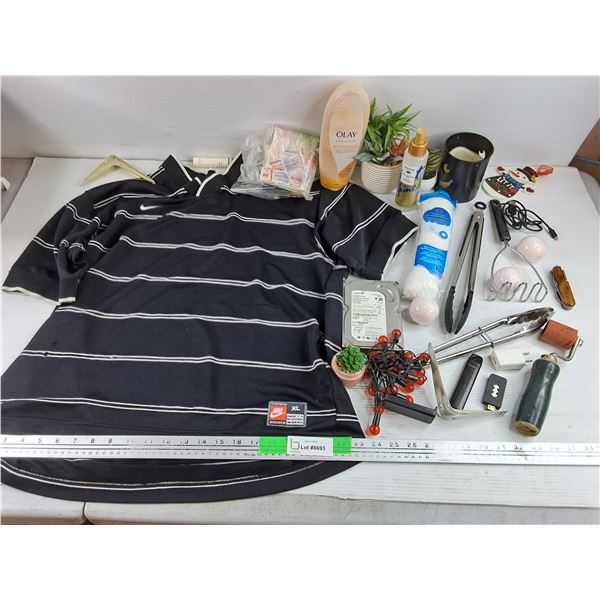 Nike Polo Shirt - Size XL, Bath Bomb, 160GB Hard Drive, Artificial Plants, Tongs,  Misc - PICK UP