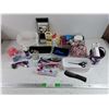 Image 1 : Rectangular Mirror, USB Fan - Powers On, As Is, Hair Brush, Scissors, Misc Cosmetics - PICK UP