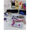 Image 3 : Rectangular Mirror, USB Fan - Powers On, As Is, Hair Brush, Scissors, Misc Cosmetics - PICK UP