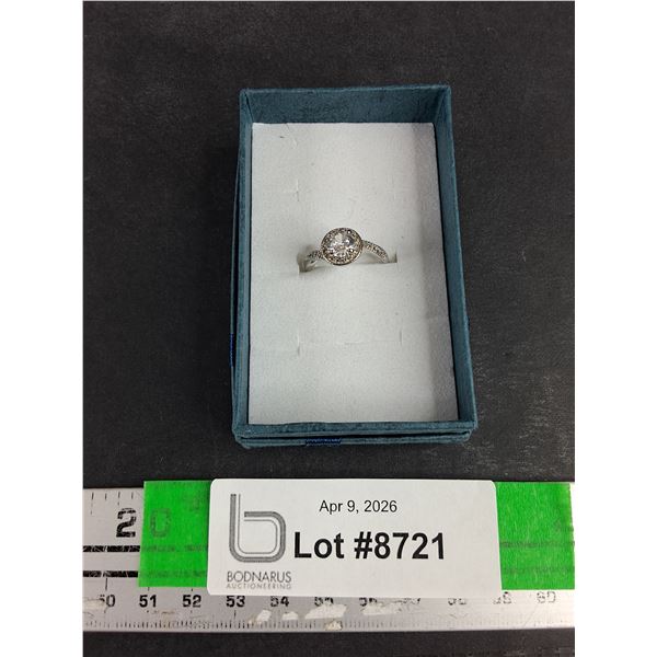 Silver Ring w/Stones- Size 7, CANNOT AUTHENTICATE