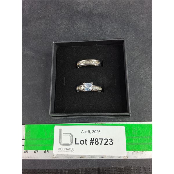 Silver Wedding Rings - Size 9, CANNOT AUTHENTICATE