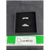 Image 1 : Silver Wedding Rings - Size 9, CANNOT AUTHENTICATE
