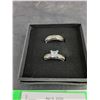 Image 2 : Silver Wedding Rings - Size 9, CANNOT AUTHENTICATE