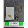 Image 1 : Brass Necklace w/ Bicycle Pendant, Crucifix Pendant