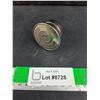 Image 4 : ^Golden Ring w/Diamond-like Stone in Silver-Plated Birks Ring Case - Size 9, CANNOT AUTHENTICATE