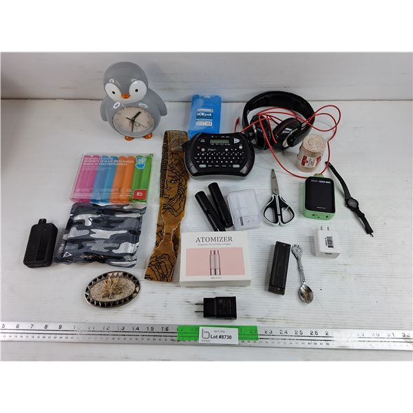 Ice Sticks & Packs,  Headphones, Vapes, Perfume Atomizers, Harmonica, Belt Buckle, Misc