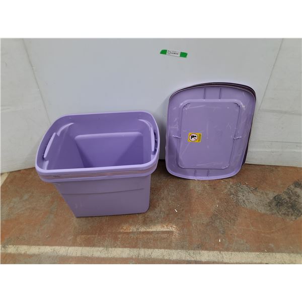 *(3) Plastic Storage Totes w/Lids 23" x 17" x 16", PICKUP ONLY