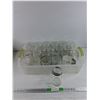 Image 1 : (23) Glass Gem Jars & Plastic Container 24" x 15" - PICK UP ONLY
