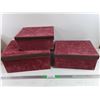 Image 1 : (3)  Velvet Storage Boxes