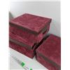 Image 4 : (3)  Velvet Storage Boxes