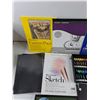 Image 2 : Canvas Paper, Expanding File Pocket, Sketch Paper, 24 Glass Colors, Misc