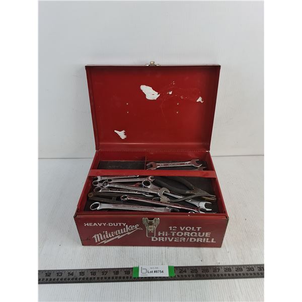 Milwaukee Tool Box With Tray And Assorted Tools 9.5"x13.5"x6" - PICK UP