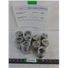 Image 1 : Small Stainless Steel Friction Lids With Acrylic Inserts NIB (2) Sizes