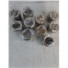 Image 2 : Small Stainless Steel Friction Lids With Acrylic Inserts NIB (2) Sizes