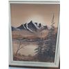 Image 2 : Framed Painting Of Mountain Landscape By Marian Schlosser 19"x22.5"