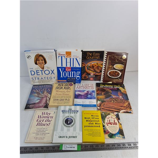 Various Books- Detox Strategy, Men Are From Mars, Get A Grip On Arthritis, Feel Good Herbs