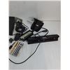 Image 4 : Shaw Case Box, Shaw Laptop Charger, Wahl Clipper, Small Clock, Mini Portable Calculator, (2) Hole Pu