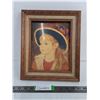 Image 1 : Framed Print Of Pierre-Auguste Renoir's "Portrait Of A Young Girl In A Blue Hat" 13"x11"