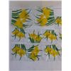 Image 2 : (12) Vintage Lily Of The Valley Yellow Floral Patterned Glass Dessert Plates Up To 7.5"x7.5"