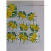 Image 3 : (12) Vintage Lily Of The Valley Yellow Floral Patterned Glass Dessert Plates Up To 7.5"x7.5"