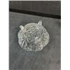 Image 2 : Glass Decorative Dish 6", (2) Silver/Brass Plated Tea Strainers