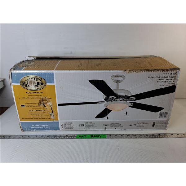 Hampton Bay Southwind V Indoor 52" Ceiling Fan- Appears NIB, Cannot Ship