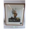 Image 1 : Wood Framed Answering The Call Print by Ralph McDonald 32" x 29" - PICK UP