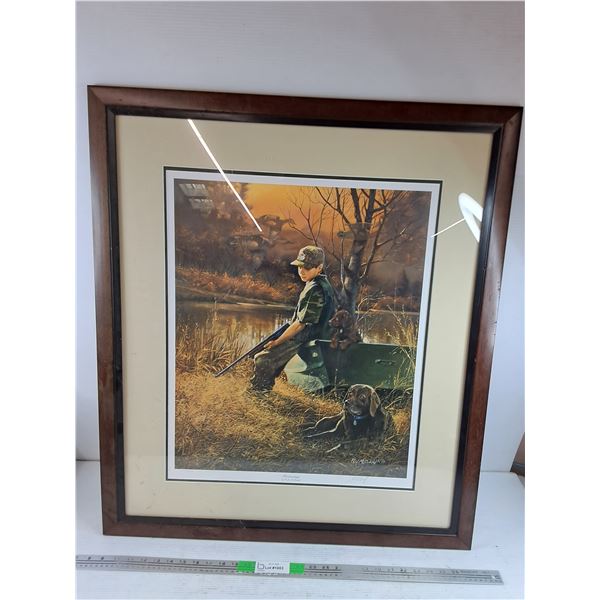 Wood Framed Greenwings Print by Ralph McDonald 34" x 30" - PICK UP