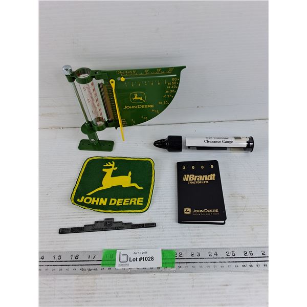 John Deere Weather Station, STS Combine Clearance Gauge, John Deere Notebook, Patch