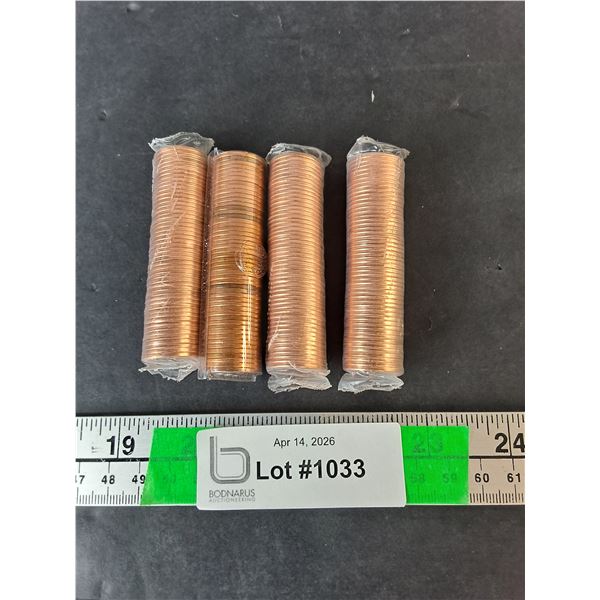(4) Rolls of Canadian Pennies- 2012
