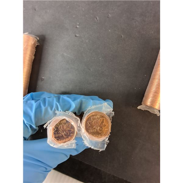 (4) Rolls of Canadian Pennies- 2011 & 2012