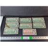 Image 1 : (8) Canadian One & Two Dollar Bills- 1954