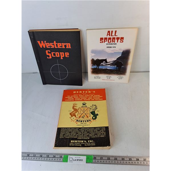 (3) Outdoorsman/Marksmanship Catalogues- Western Scope, All Sports, Herter's