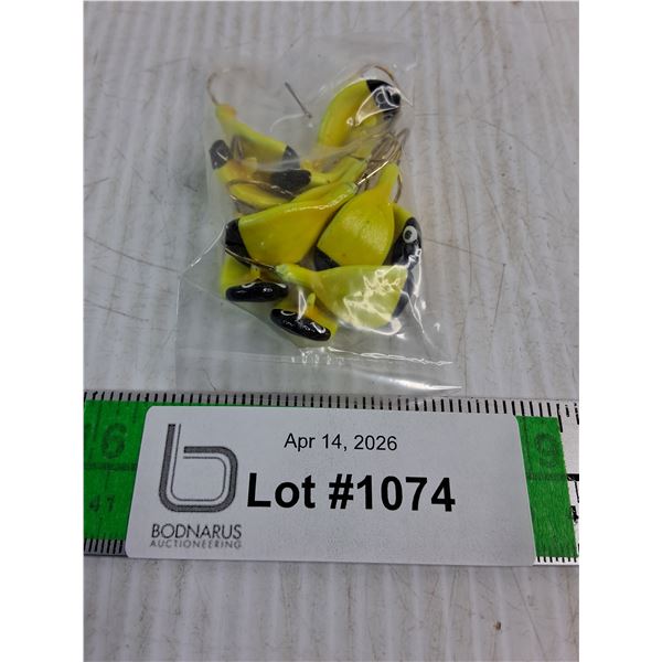 (12) Bright Yellow Custom Handmade Wobble Jigs-Glo in the Dark-Double Coated