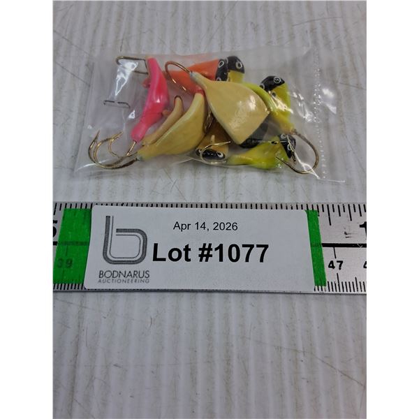 (10) Various Colored Wobble Jigs-Glo in the Dark-Double Coated