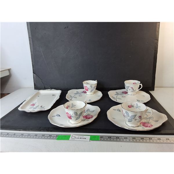 Royal Albert 'Trent Rose' Bone China Tea Cup/Snack Set