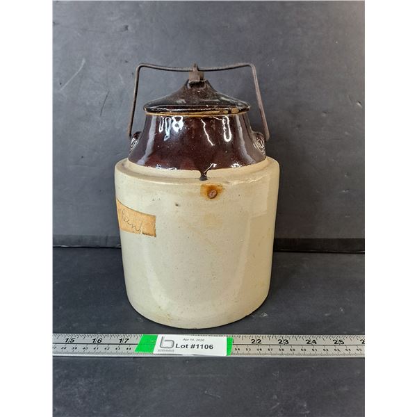 Vintage Stoneware Pickle Crock 10.5" - Pick Up Preferred