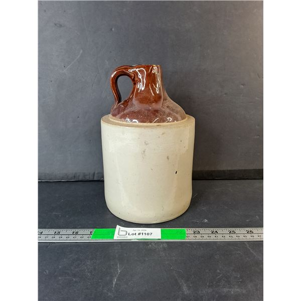 Vintage Stoneware Jug 10" - Pick Up Preferred