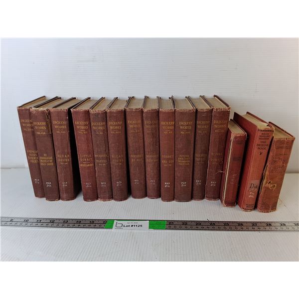 (15) Vintage Charles Dickens Books- David Copperfield, Little Dorrit, Bleak House, Misc - PICK UP