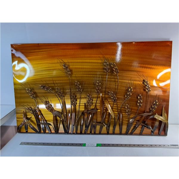 * Metal "Prairie Themed" 40" x 24" Wall Decor - Cannot Ship
