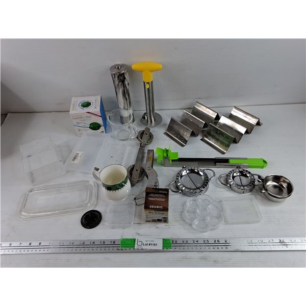 Electric Salt Grinder - Powers On, As Is, Perogy Makers, Laundry Ball, Ceramic Cup, Misc