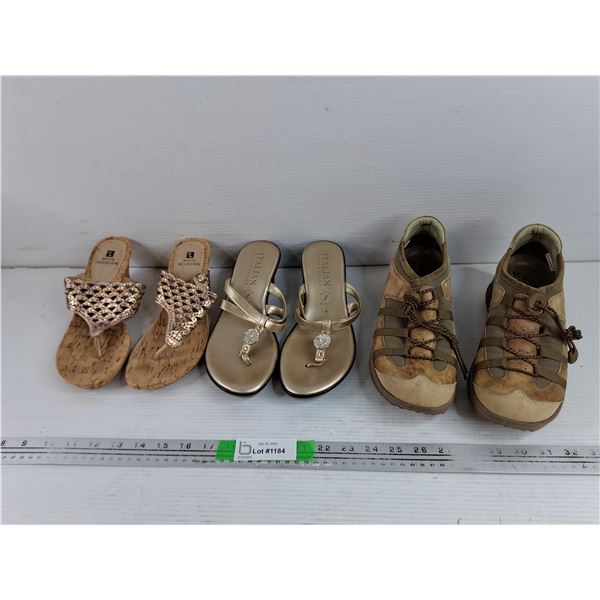 (2) Pairs of Woman's Shoes - Size 8, Stretch Walkers Shoes - Size 8