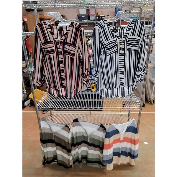 (2) Shirts - Size L, (3) T Shirts - Size L