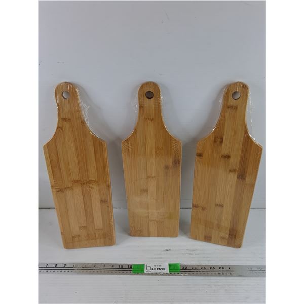 (3) Wooden Cutting Boards 19" x 6"