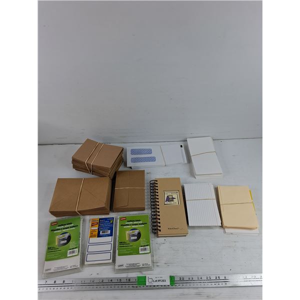 Envelopes, Multiuse Labels, Notebooks, Misc