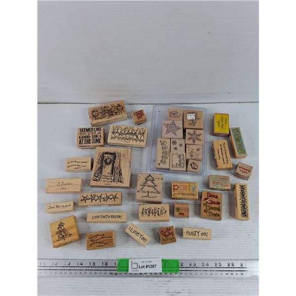 Assorted Holiday Rubber Stamps