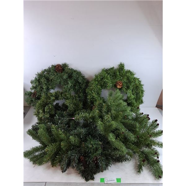Faux Pine Wreaths & Faux Pine Branches - PICK UP