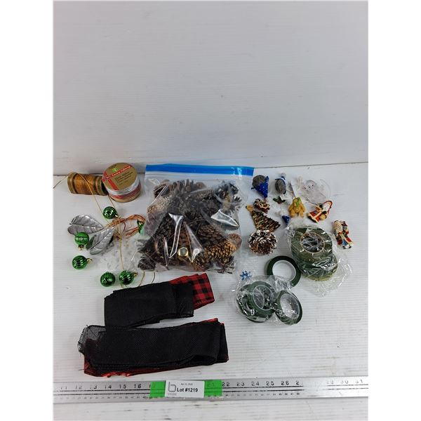 Pinecone, Plastic Ribbon, Electrical Tapes, Christmas Magnets, Misc