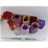 Image 6 : Assorted Glass & Ceramic Vases, Artificial Flower - PICK UP