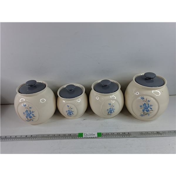 (4)  Ceramic Cookie Jars w/Lids - Chipped - PICK UP